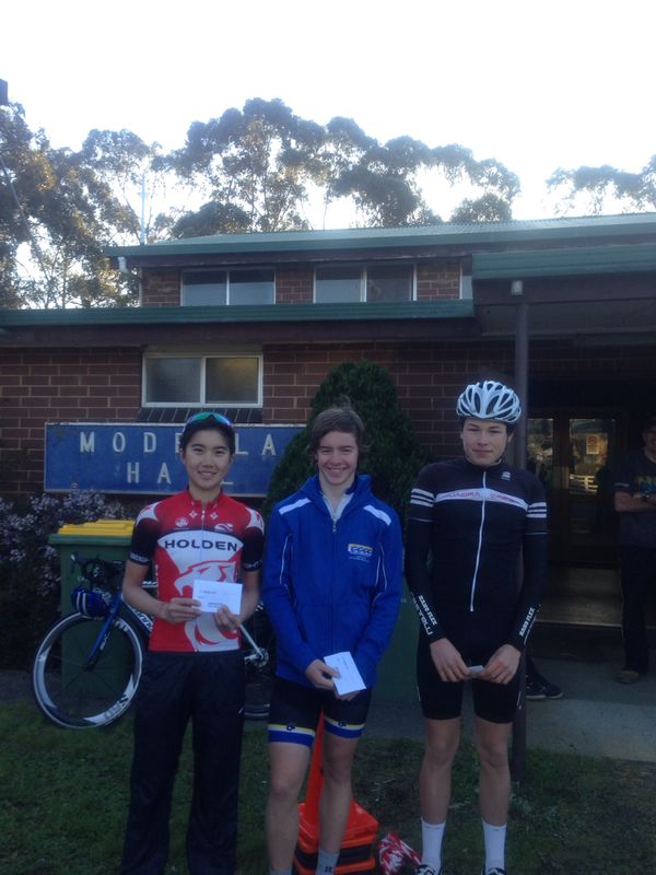 Serene collecting her prize 