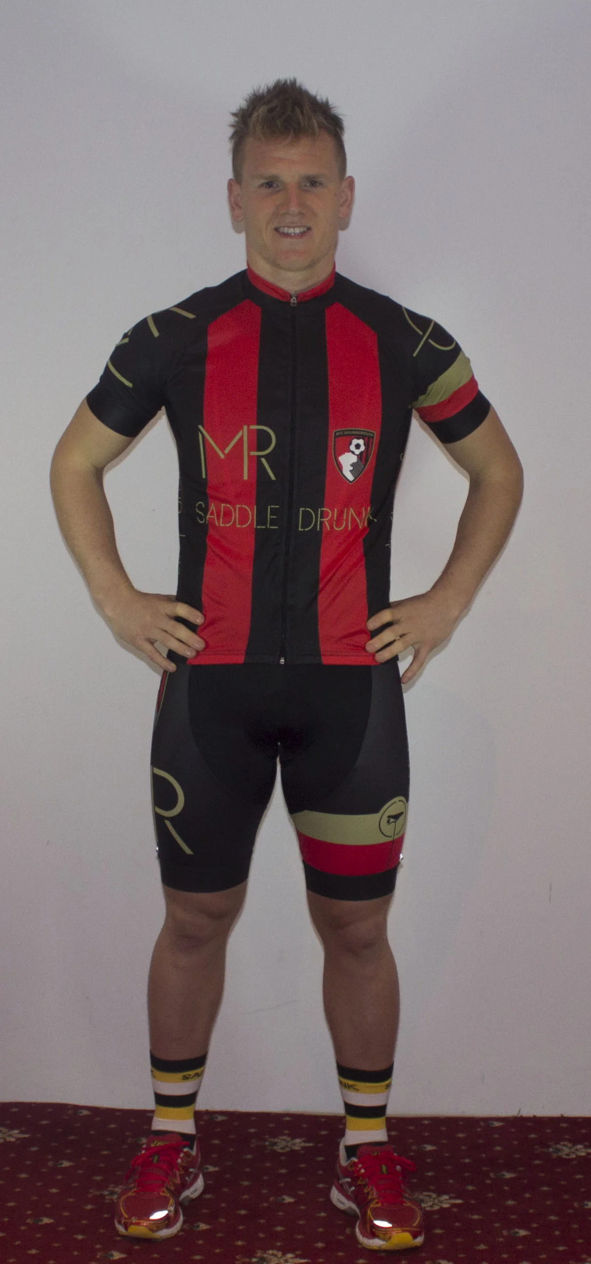 Matt wearing kit number 