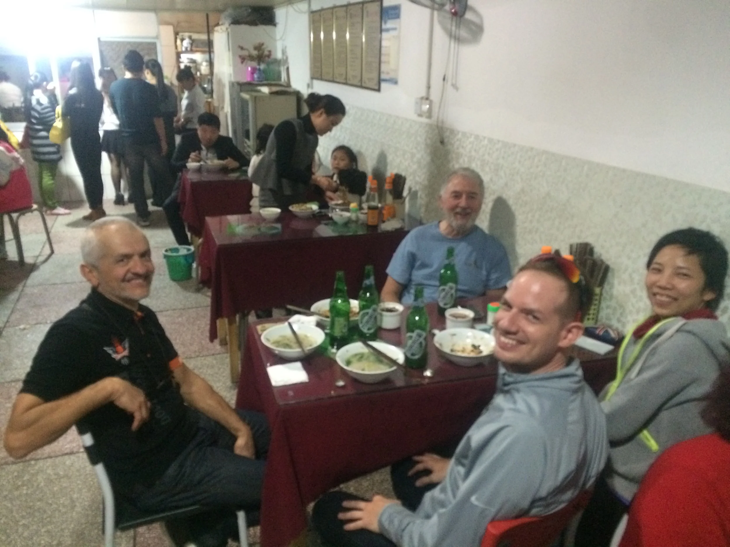 At dinner with our heroes Jingyan & Tim