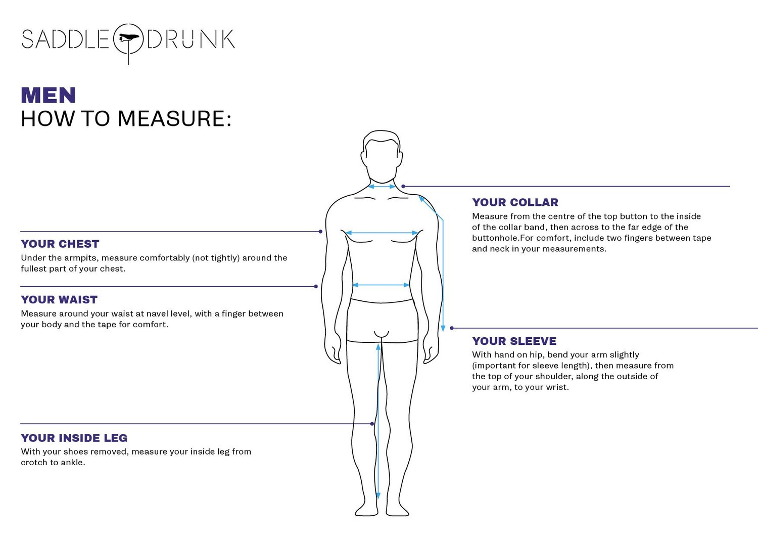 How to Measure & Size Chart — SaddleDrunk