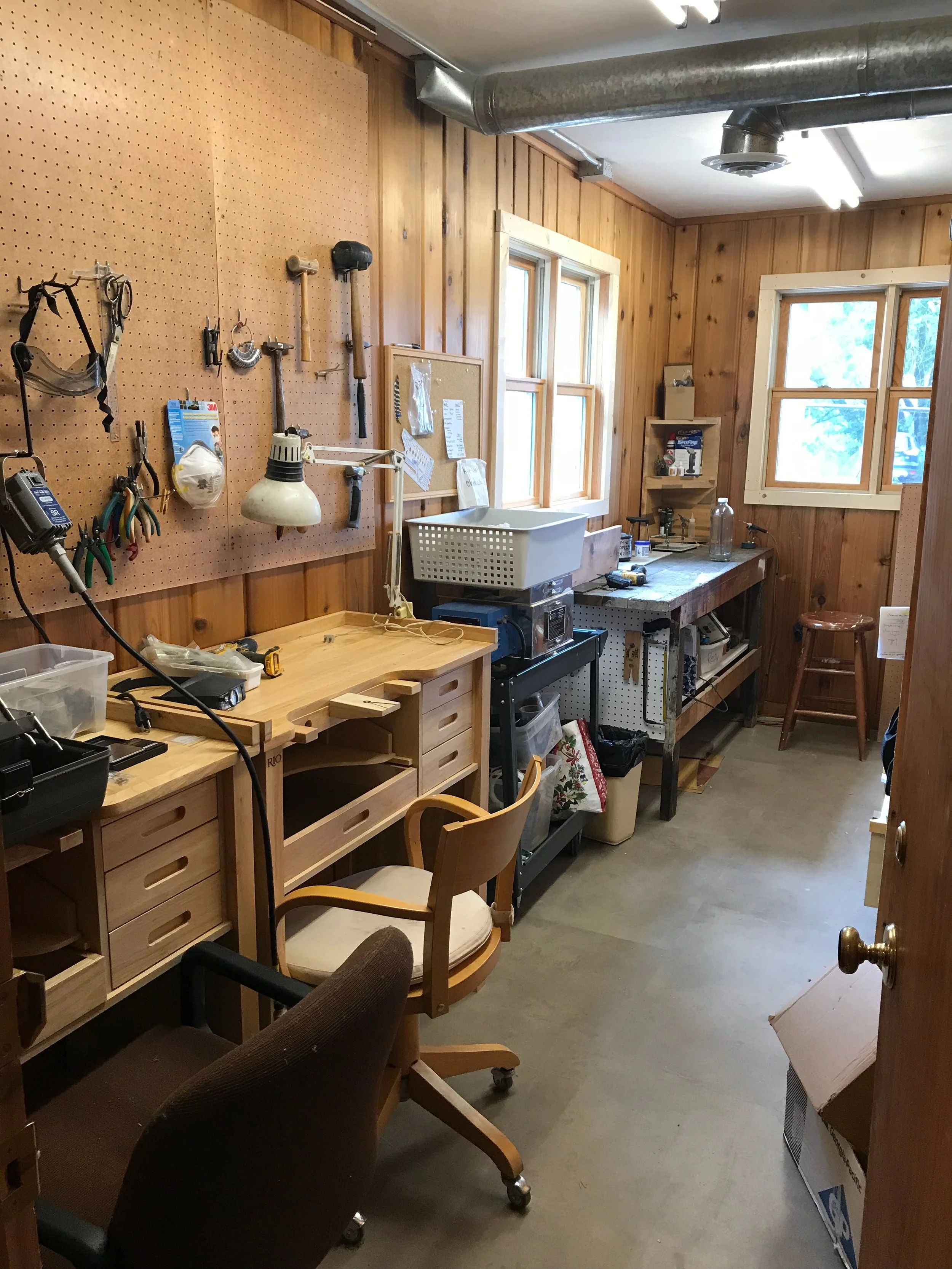 The ‘Tiny Shiny’ space for our island jewelers.