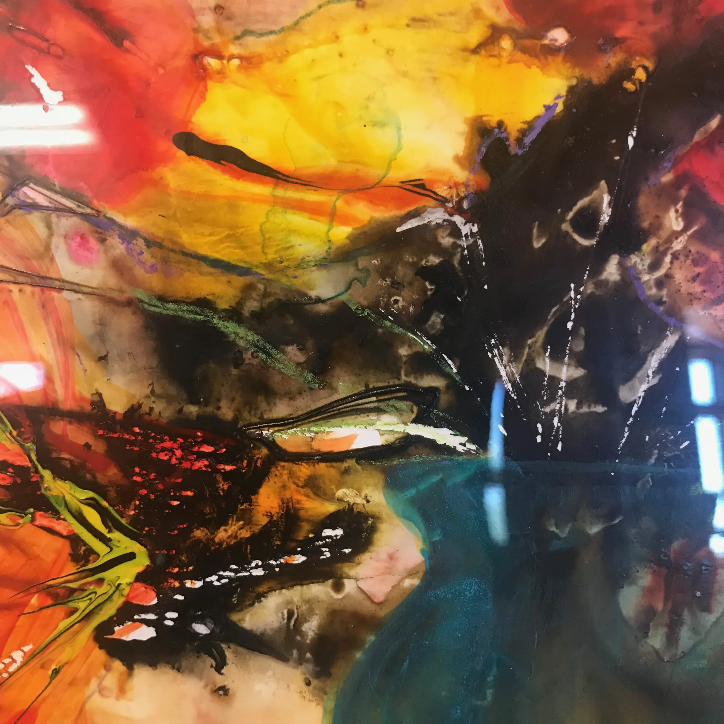 Mixed media collage by Michele Auger