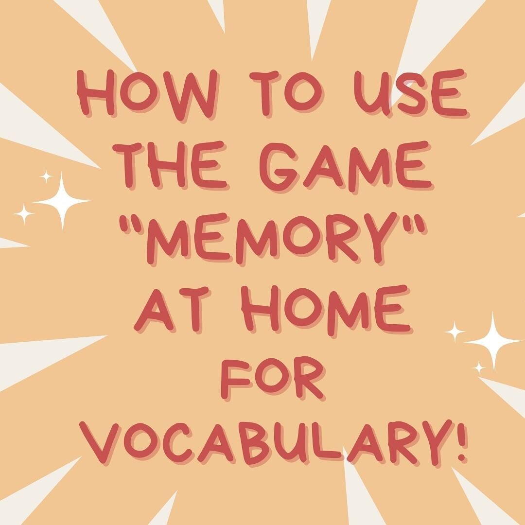 Do you have the game &ldquo;Memory&rdquo; at home? If so, pull it out and let&rsquo;s work on some language skills! Follow this advice from our speech therapy team for today&rsquo;s Teach it Tuesday

#speechtherapy #speechtherapist #speechlanguagepat