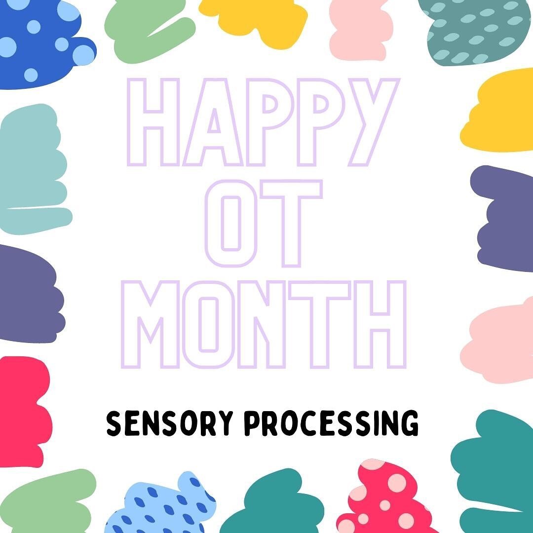 For week 3 of OT month, we are talking about sensory, which is one of the biggest aspects of OT. It is so hard to compile everything about our sensory systems and what OT works on into 10 slides, but we hope you all take away a couple new things! If 