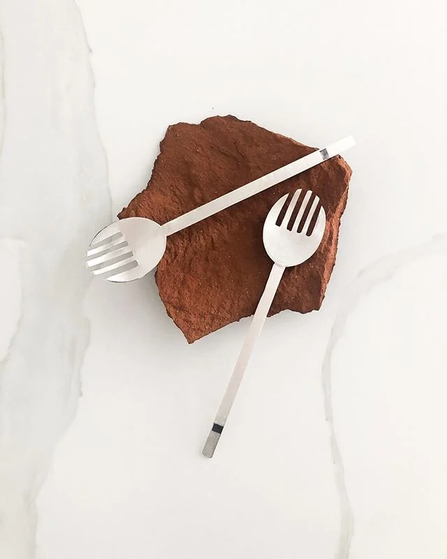 sterling silver utensils. we don&rsquo;t SPORK around 🍴