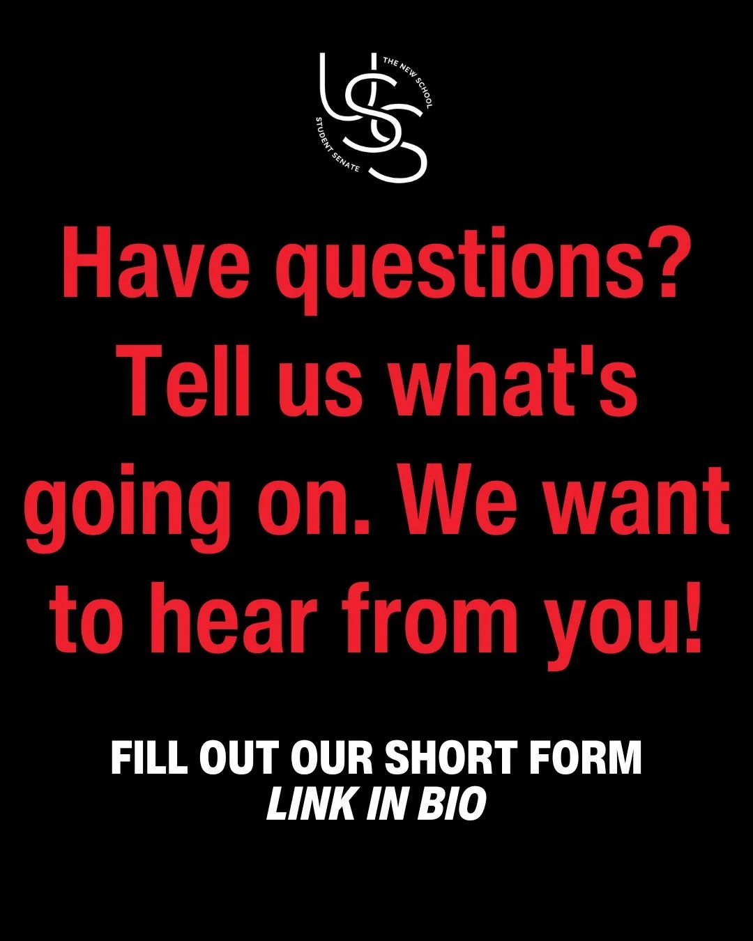 We want to hear from you! Tell us what's going on. Do you have any concerns you want us to address? Anything you want to hear more about? Tell us here through our short google form. Link below and in our bio.

Survey Link: https://forms.gle/Q9shRSq1U