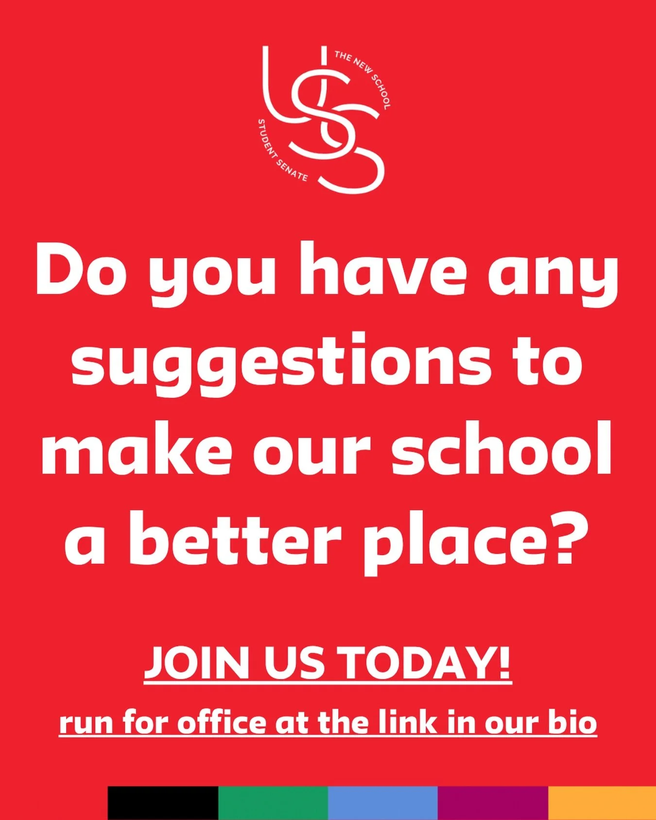 You are a genius and we need people like you on the student senate! Go to the link in our bio for more information on how to run.

#elections #thenewschool #parsons #collegestudent #studentsenate