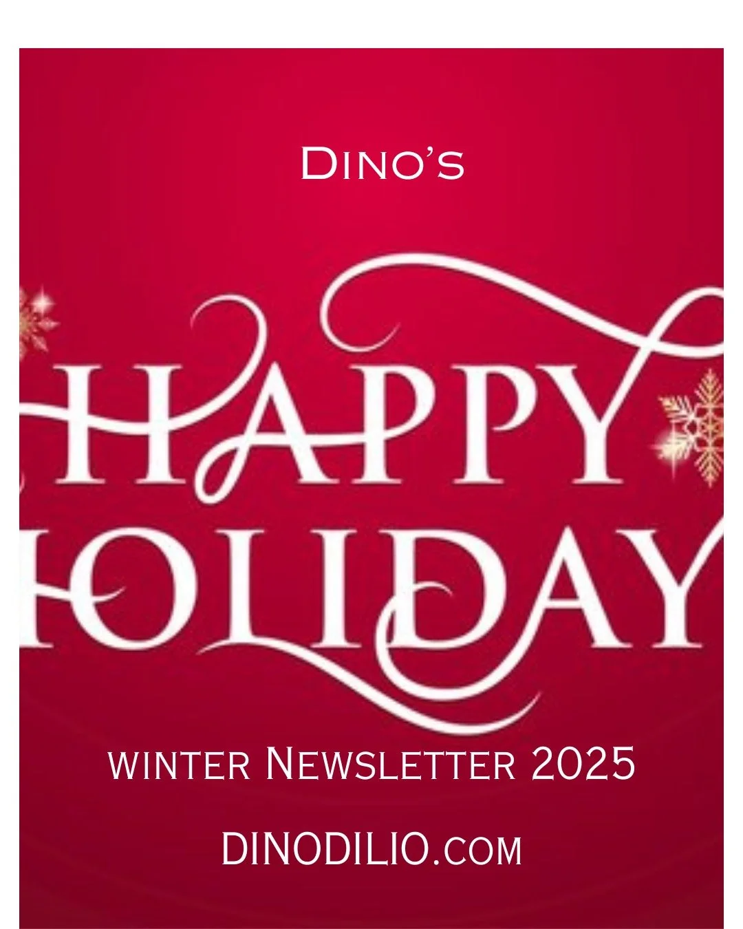 I&rsquo;ve just published my annual holiday newsletter, and you&rsquo;re invited to receive it. All you have to do is go to any link above, wait a couple seconds and sign-up on the pop-up window.
In this holiday themed newsletter I share with you 
&b