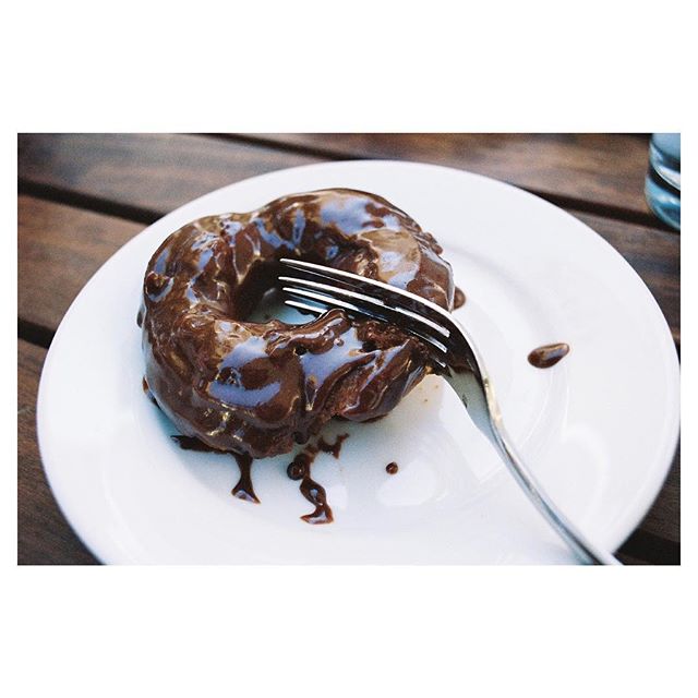 Combining my love for #donuts with my love for #film Happy #nationaldonutday #35mm #pentaxk1000 #pentax #filmnotdead #chocolate. 😜🍩🍩🎞🎞😜 #yesiusedafork