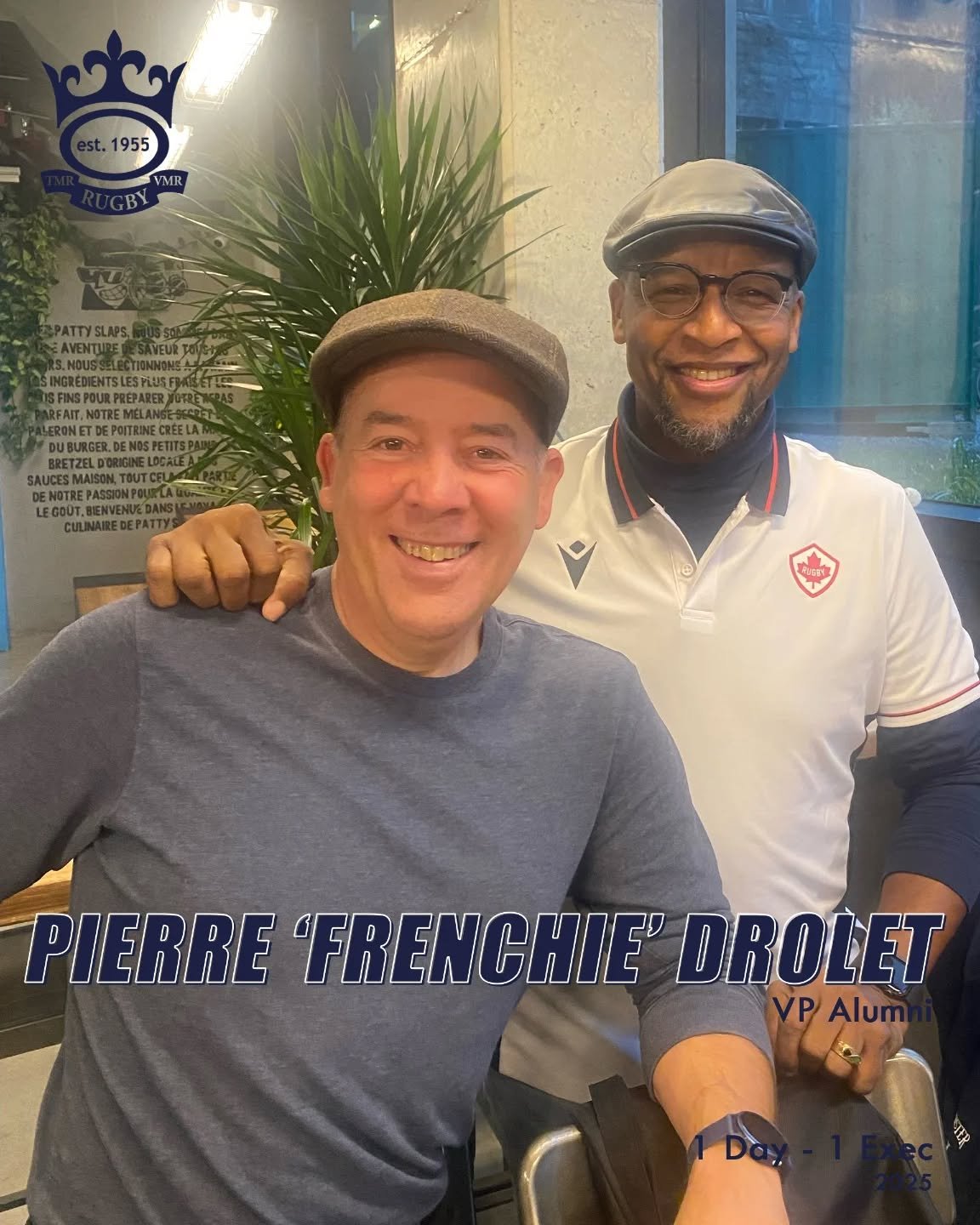 👑 After the youth, let's gather the Town's generations with your fourth 1 Day - 1 Exec of 2025!

📝 1. Hello there! What's your name?
Pierre Frenchie Drolet

#️⃣ 2. What position do you currently play or have played in the past?
9 or 10

🤵&zwj;♂️ 3