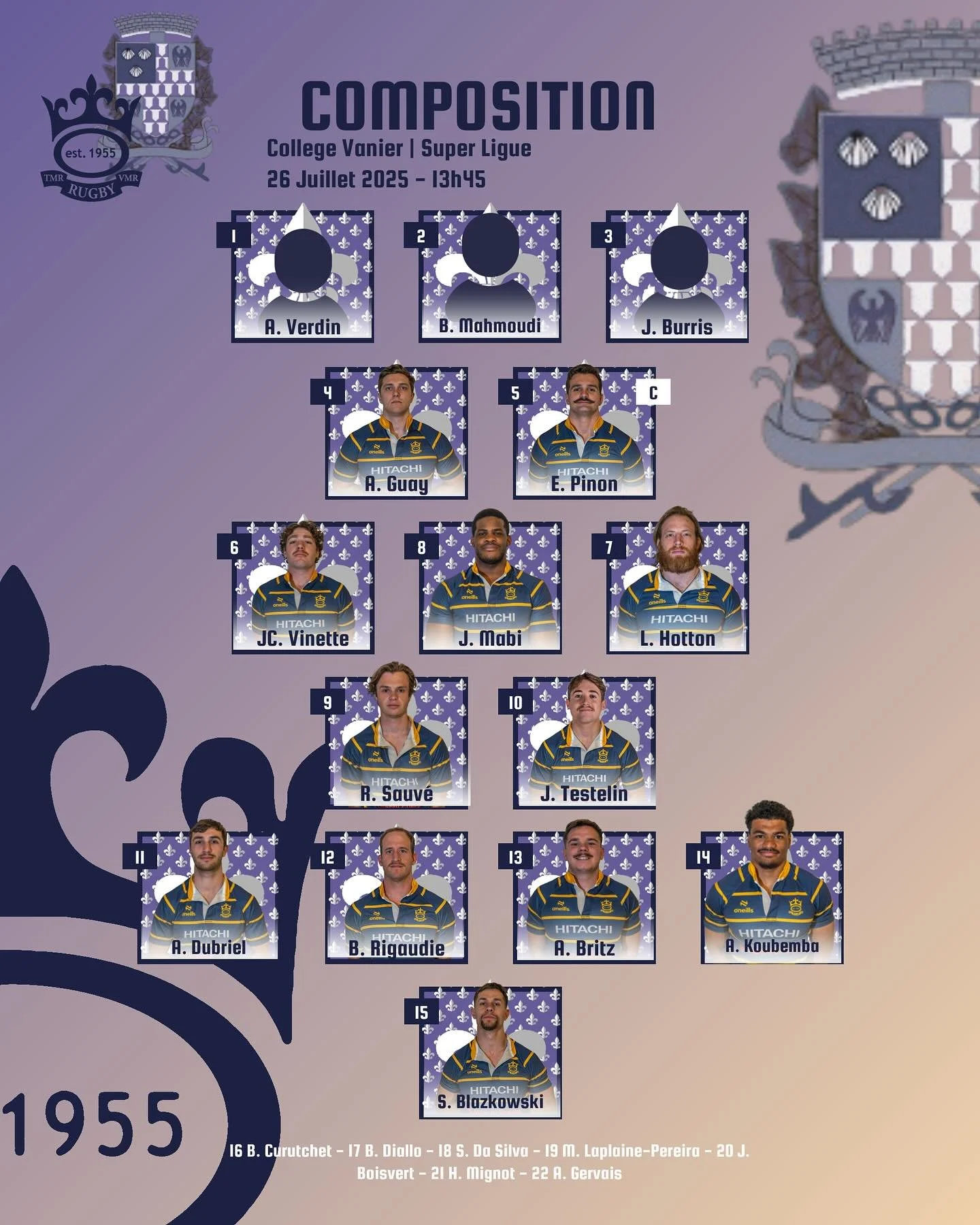 Fr&bull; 💥 Une autre journ&eacute;e &eacute;lectrisante de rugby vous attend demain avec nos &eacute;quipes masculines Super Ligue et les R&eacute;serves &agrave; la maison!

⏱️ Coup d&rsquo;envoi des R&eacute;serves &agrave; 12h00, suivi par la Sup