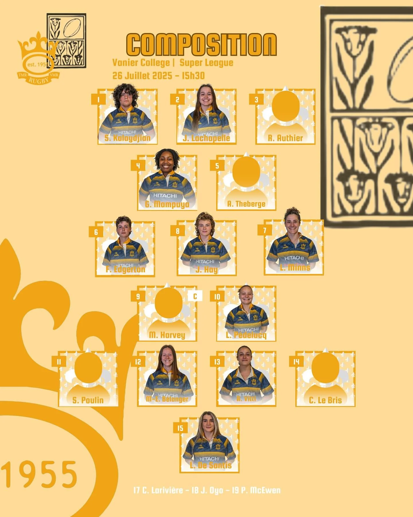 Fr&bull;💥 Dans ce qui sera certainement une journ&eacute;e remplie de bonne rugby, nos filles rencontreront RCM @rugby_club_montreal et Ottawa Rugby Club @ottawarugbyclub demain le 25 juillet!

⏱️ Rejoignez-nous au terrain Henri Julien &agrave; 13h0