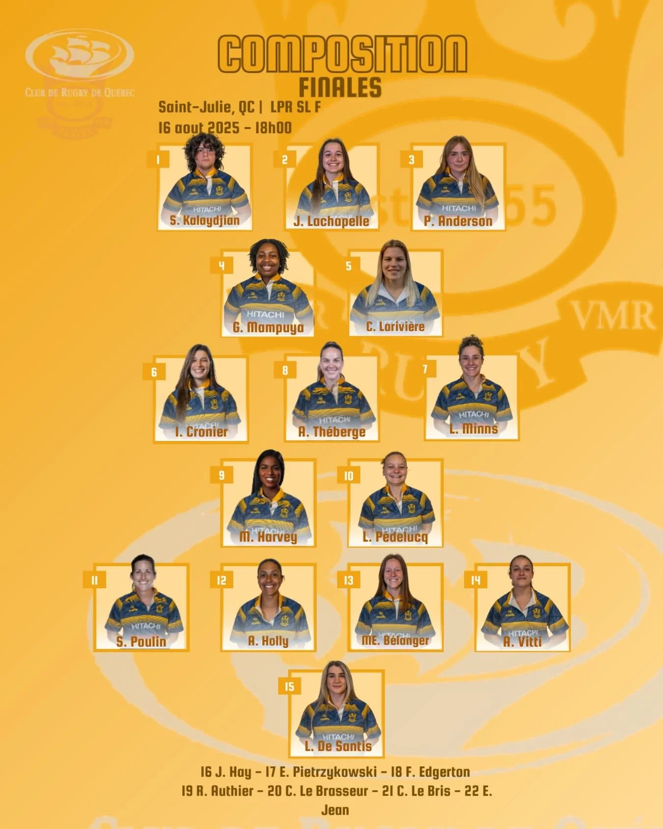 🚨PR&Ecirc;TES POUR LA FINALE🚨

🔥 Nos femmes sont pr&ecirc;tes &agrave; jouer contre @club_rugby_quebec . Apr&egrave;s une saison intense, des victoires majeures et un travail acharn&eacute;, elles entrent en finale avec un seul objectif &mdash; to
