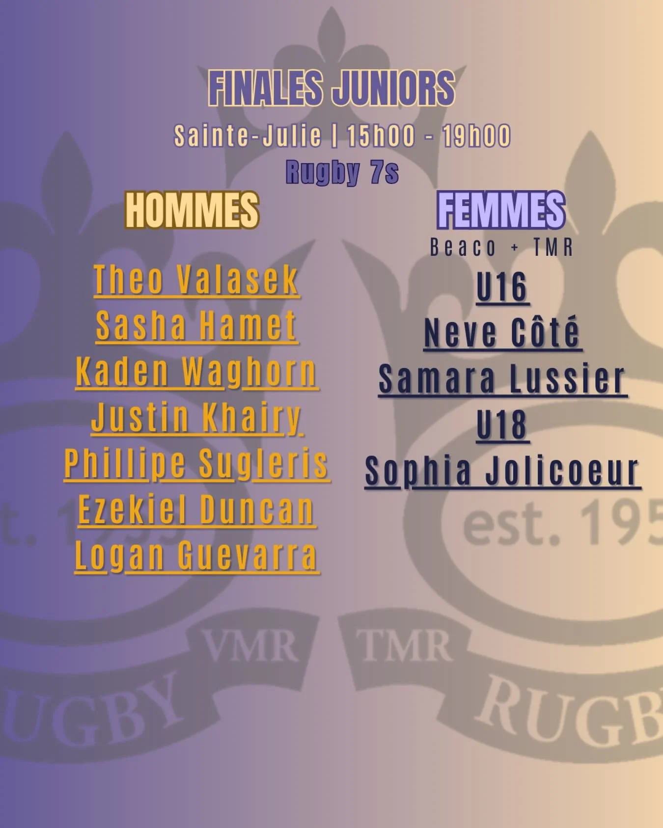 🎉Venez encourager la prochaine g&eacute;n&eacute;ration des Townies dans le Jamboree des Juniors cette apr&egrave;s-midi de 15h &agrave; 19h &agrave; Ste-Julie. Allez allez Town! 

&bull;&bull;&bull;

🎉Watch the next generations of Townies particip