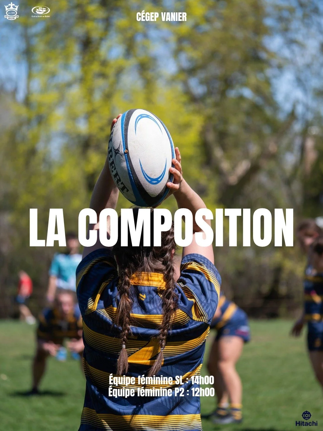 🚨 GROS WEEK-END DE RUGBY EN VUE

Cinq matchs &agrave; domicile, du rythme, des impacts et une journ&eacute;e compl&egrave;te de rugby au Vanier College 

📍 C&Ocirc;T&Eacute; F&Eacute;MININ &mdash; C&eacute;gep Vanier
📅 23 mai
 TMR vs CRQ &mdash; F