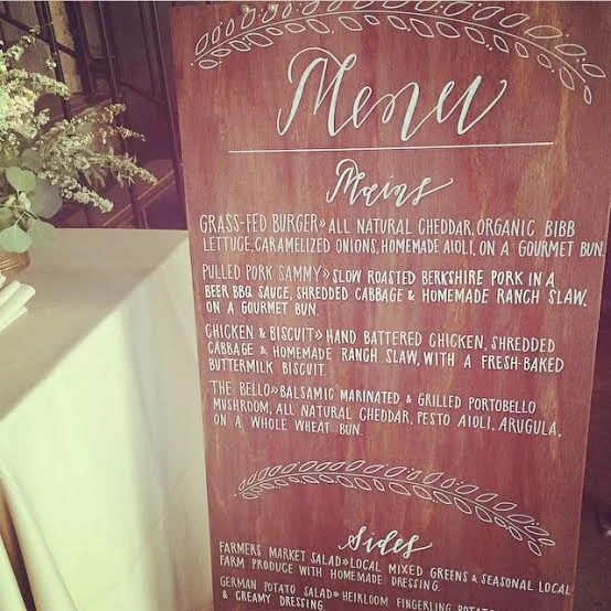 Menu Sandwich Board