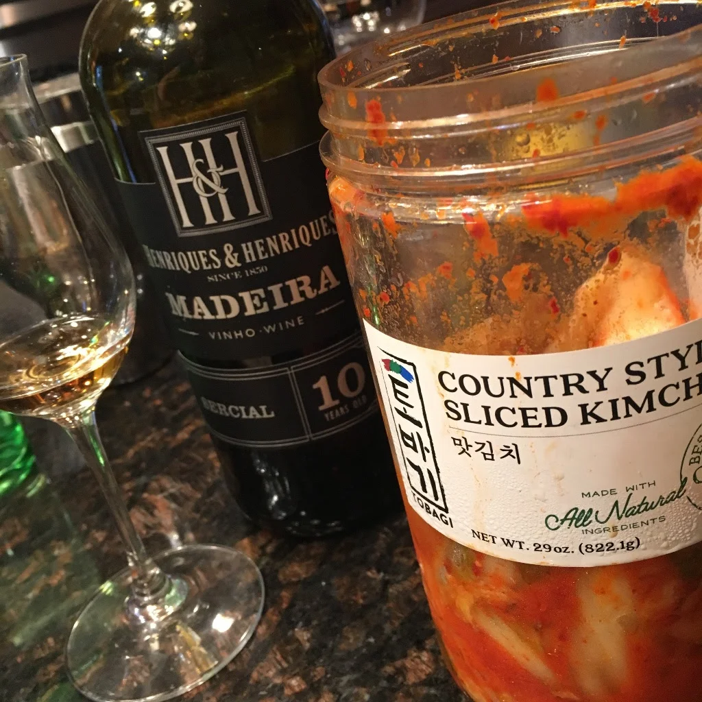 Writing the menu for this special wine dinner had me pulling out my stash of kimchi. Join us for the dinner at Jujube to try the dish that resulted from my tasting trial!