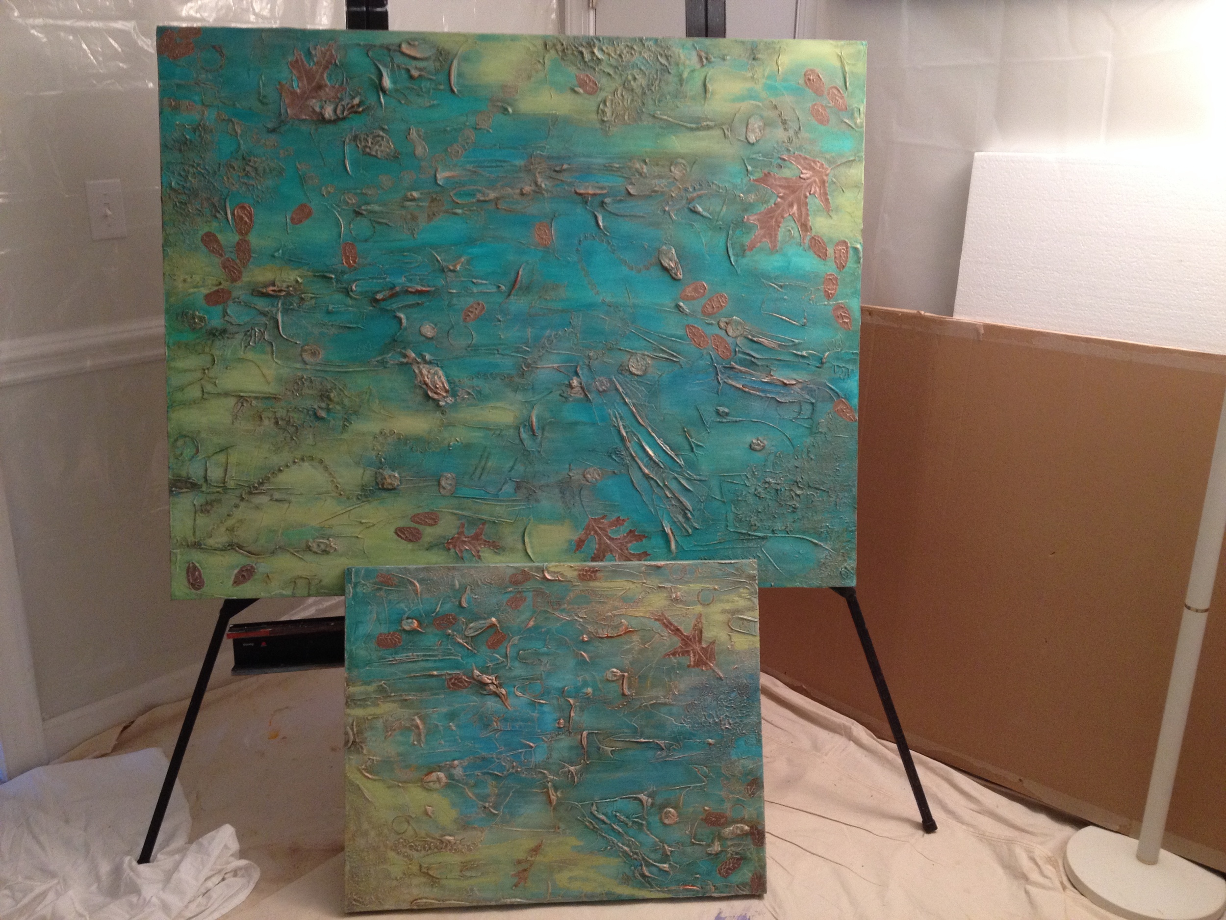 TOP: RIVER OF HOPE 2 -- BOTTOM: RIVER OF HOPE original abstract