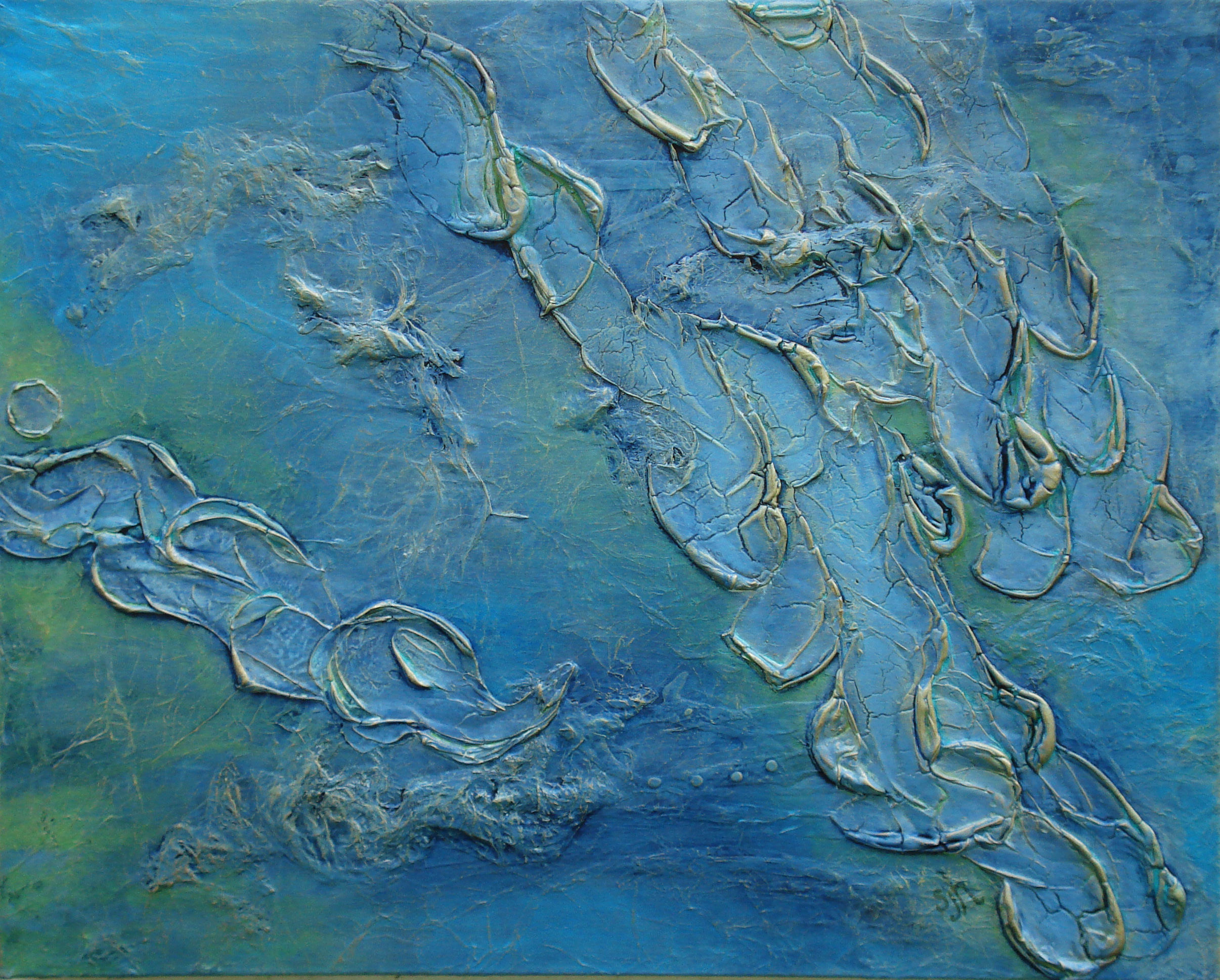 Peaceful Waters - 24 x 30 Acrylic Mixed Media