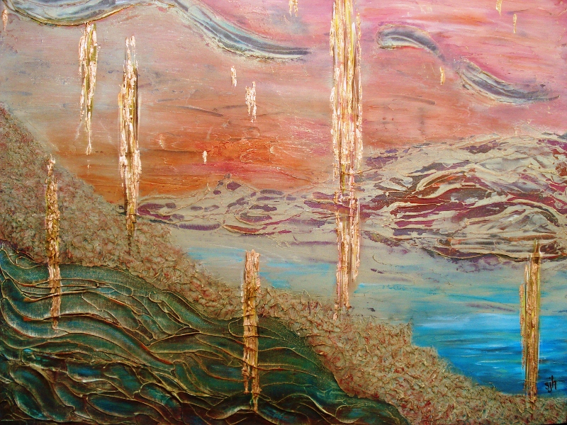 Journey's Dream - 22" x 28" Acrylic Mixed Media on Canvas