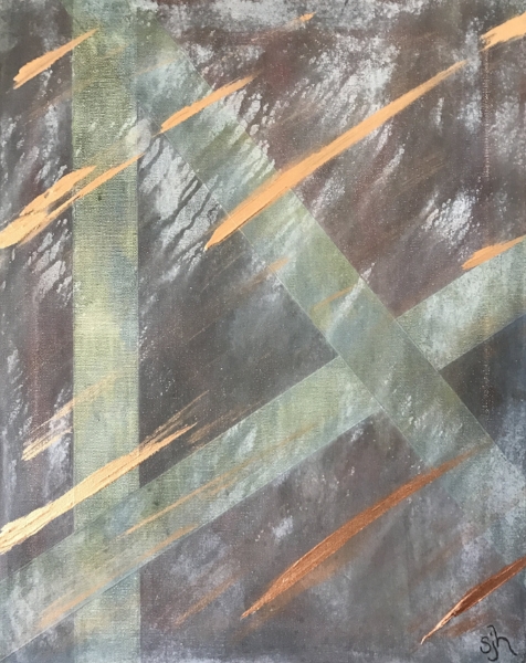 Time Passage - 20" x 16" x .75" Acrylic mixed-media on canvas
