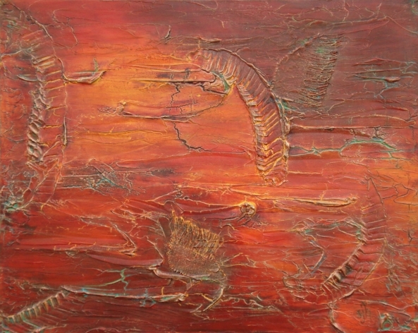 A New Beginning - 24 x 30, acrylic mixed media on canvas