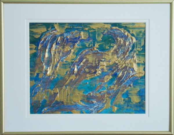 Morning Joy - 11 x 14 in. Acrylic Mixed Media on Cardboard - Shown in Frame