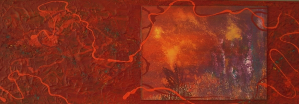 Celebration - 10 x 30 Acrylic Mixed Media Diptych