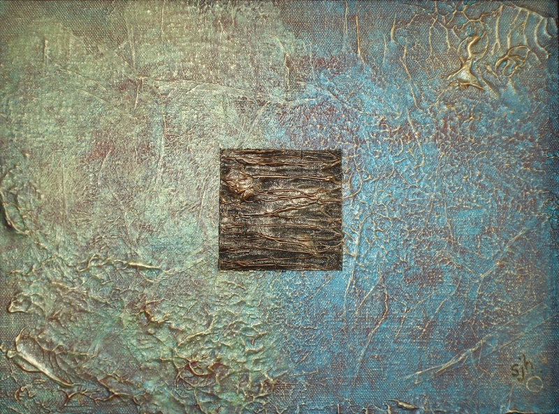 9" x 12" canvas panel - framed