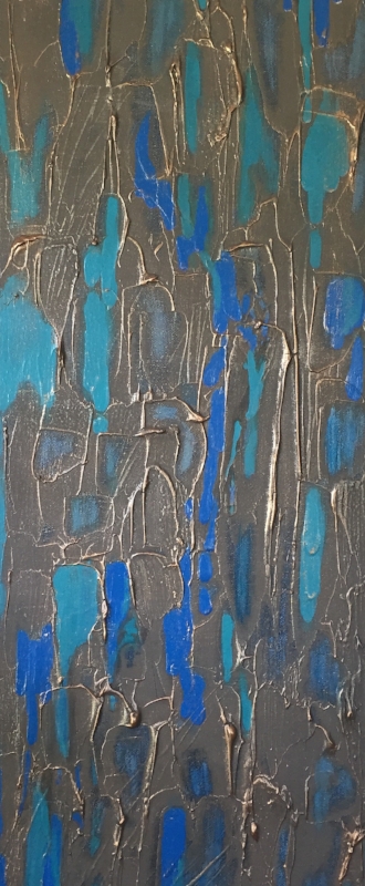Waterfall - 30" x 10" x 1.5" shown on wall