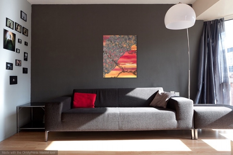 Shown in a gray room.