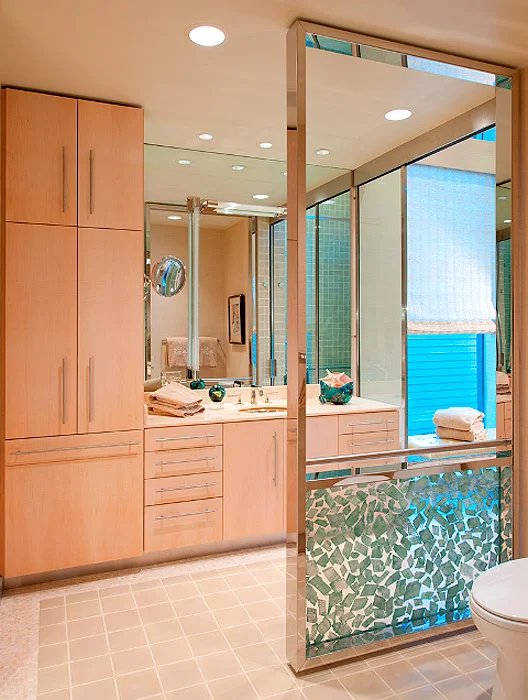 Master Bath Custom Privacy Screen