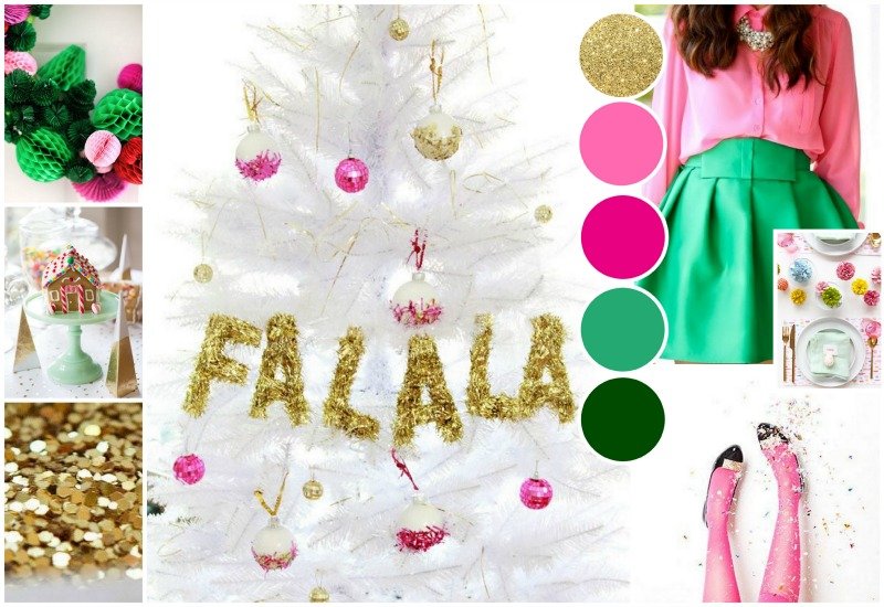 MOOD BOARD MONDAY: GOLD + PINK + GREEN