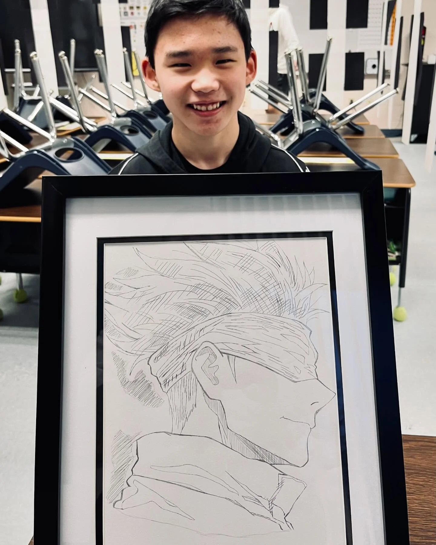 J&rsquo;s latest art submission. So so proud of him. ❤️

#art #artoftheday #pencildrawing #proudmom