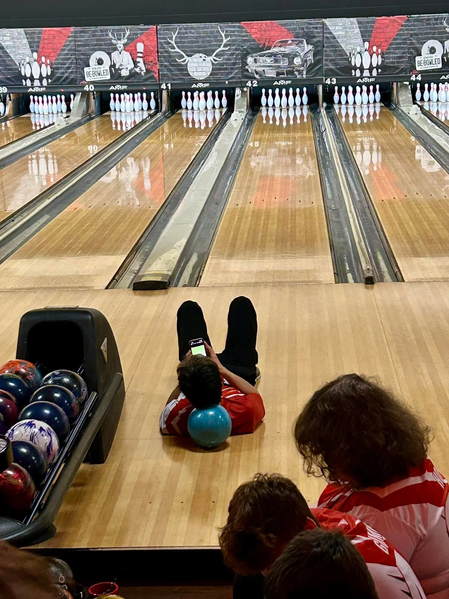 When one waits to hear results, we need 2 things: our bowling ball and our phone. 😆