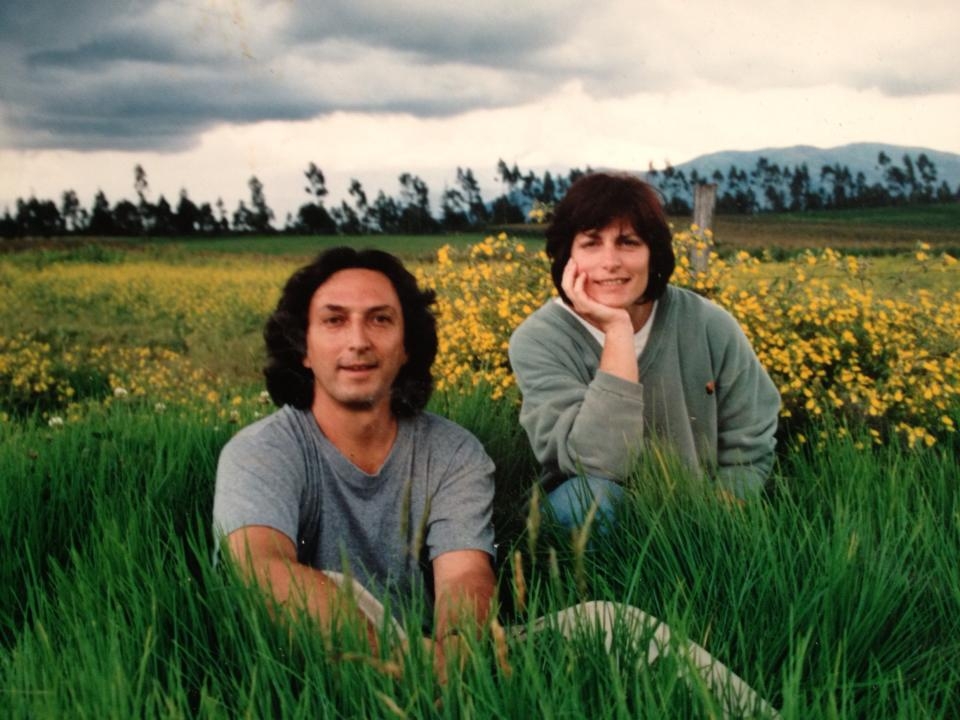 Bonnie and Santiago Suarez, pictured here the day they purchased the 400+ acre dairy farm in 1993. Santiago - who was born in Ecuador and still had a large amount of extended family there - wanted his three sons to have a connection to their Ecuadorian roots. 
