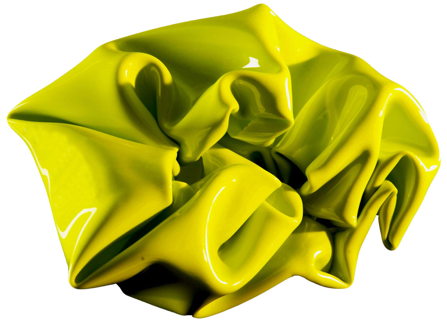   Green Crumple  2014 Approx. 13" x 10" x 6" Epoxy resin, pure pigments  Sold  
