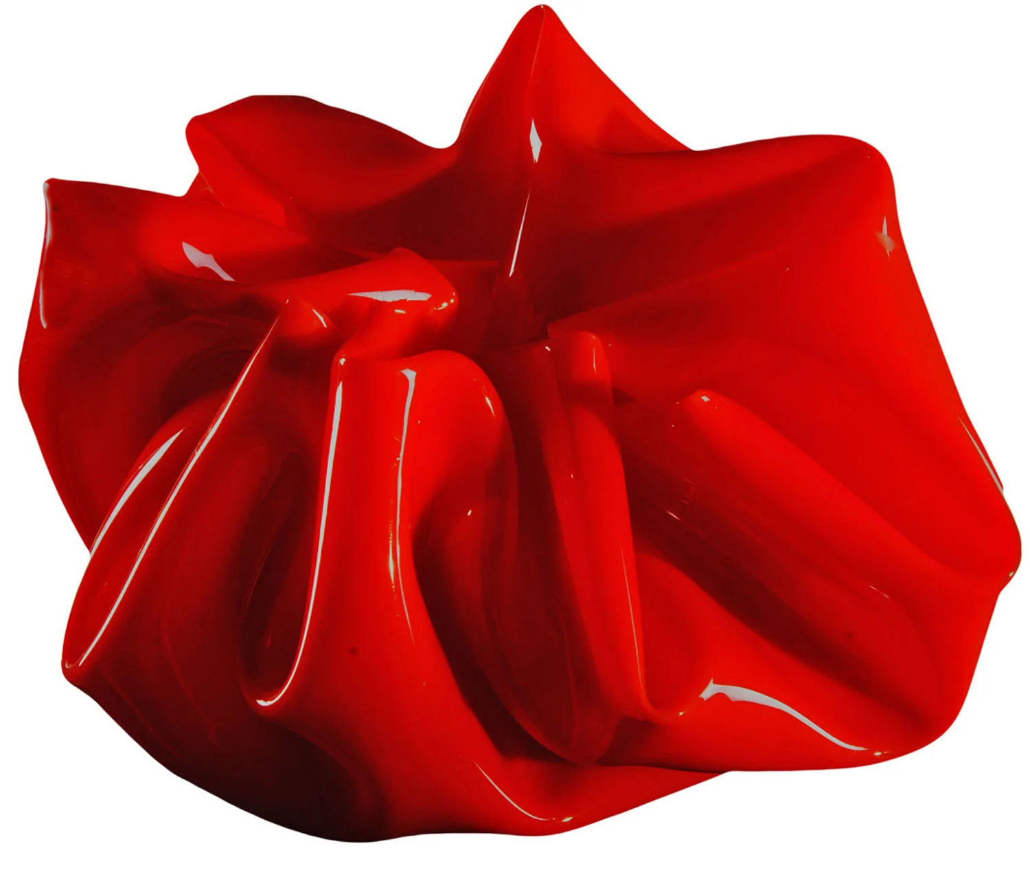   Red Crumple  2014 Approx. 16" x 16" x 8" Epoxy resin, pure pigments  Sold  