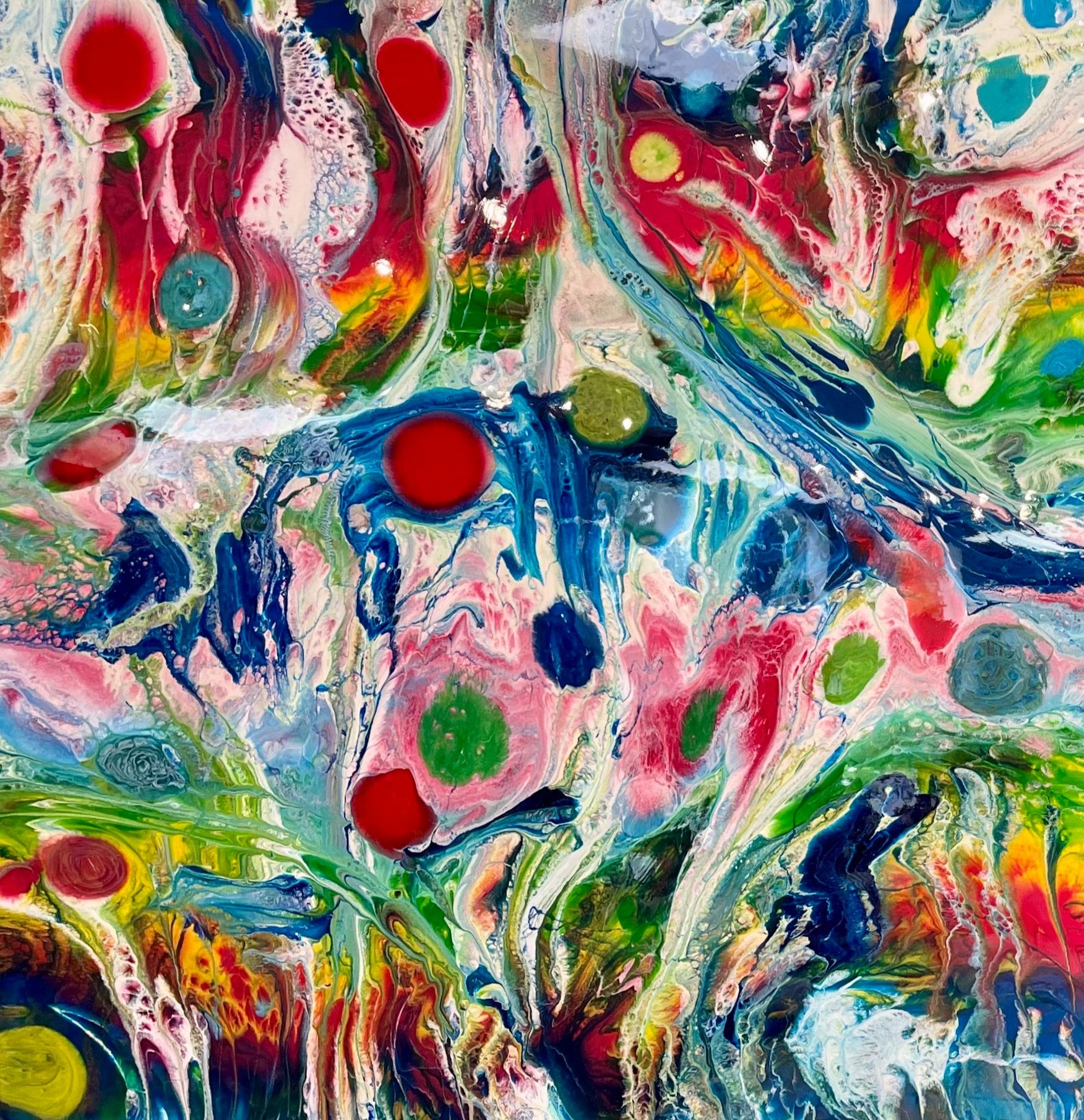   Monte Carlo B , 2021  Epoxy resin, pure pigments  48” x 48” 