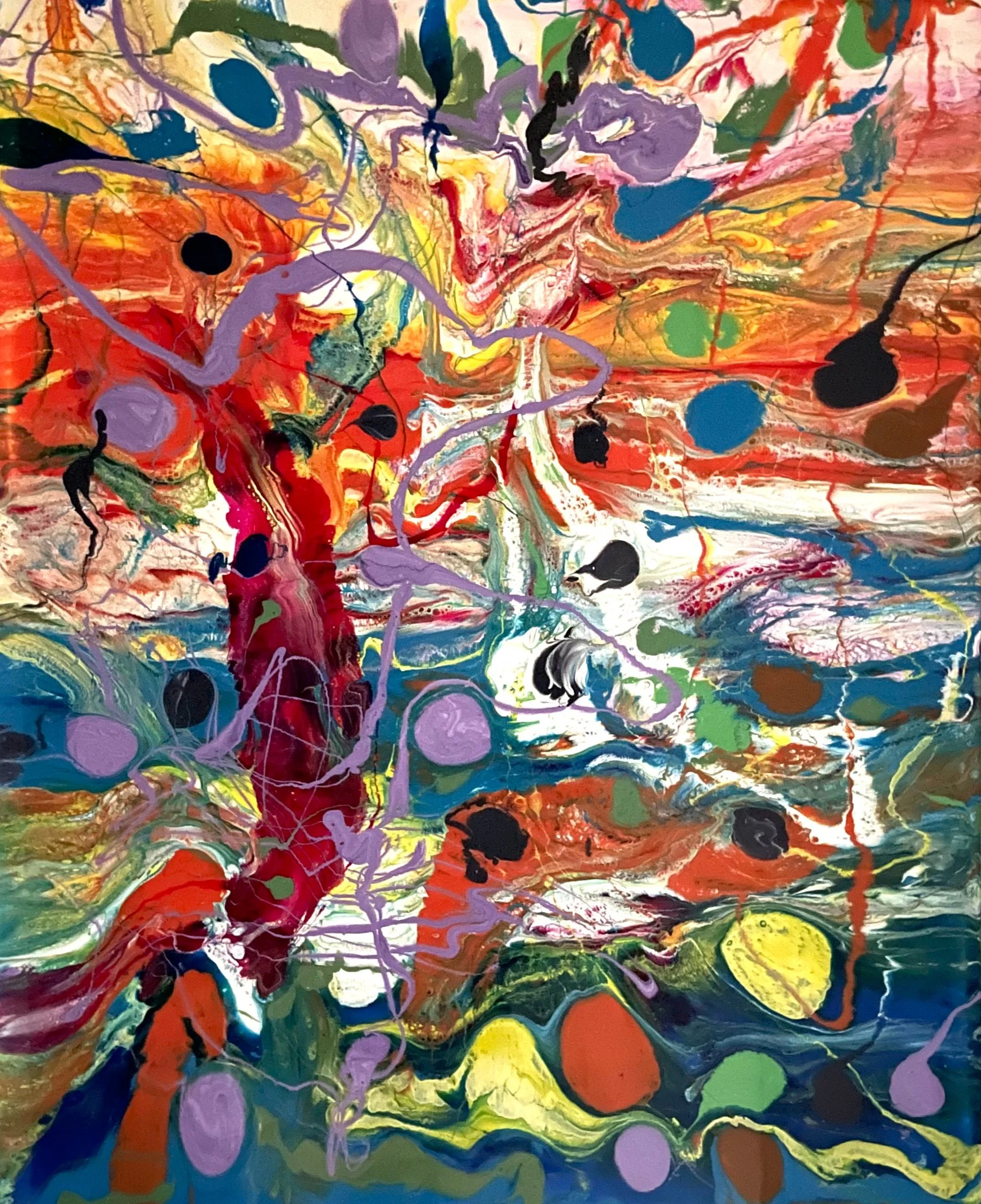   Tree of Life , 2021  Epoxy resin, pure pigments  48” x 60”  