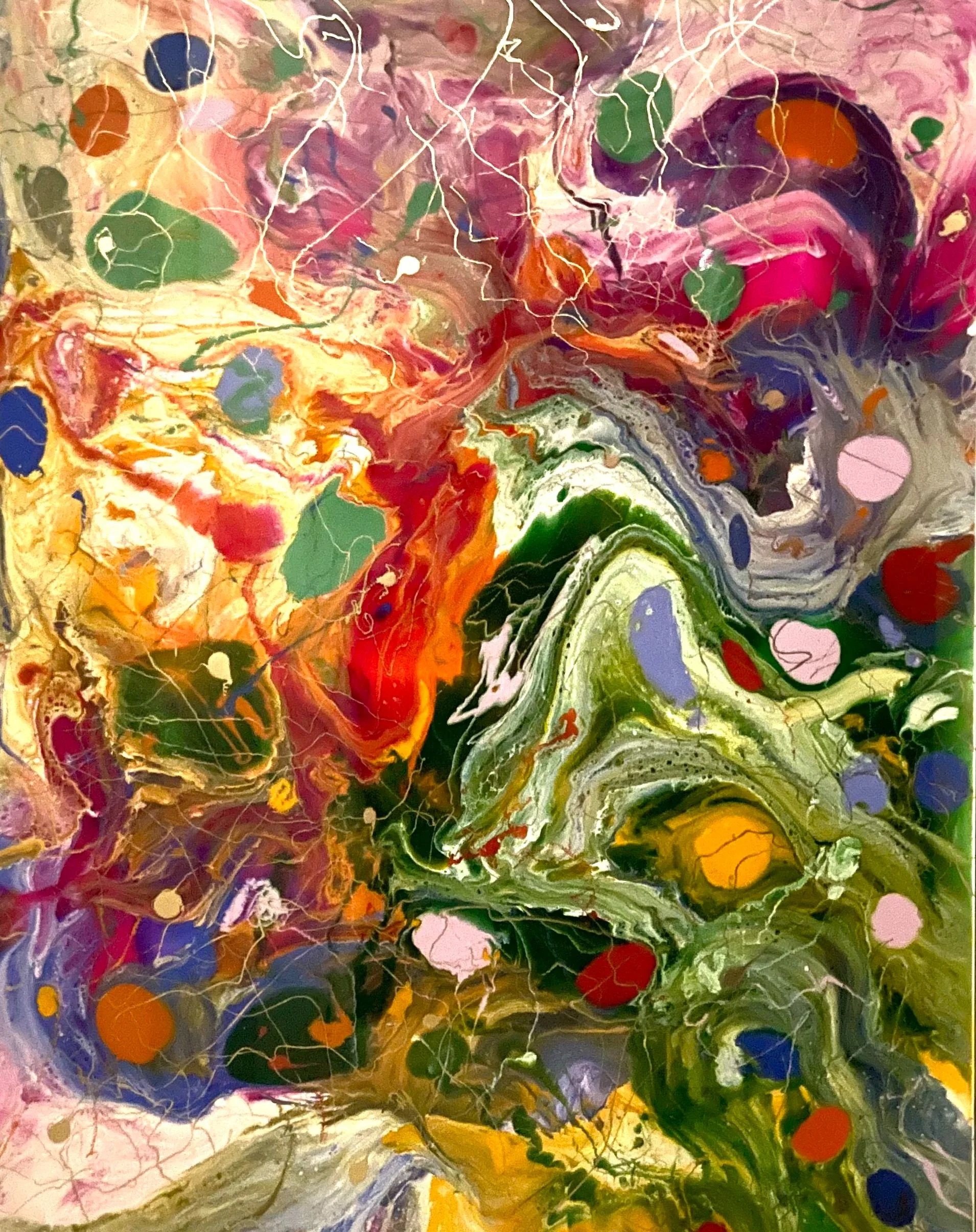   Bird of Paradise , 2021  Epoxy resin, pure pigments  48” x 60”  