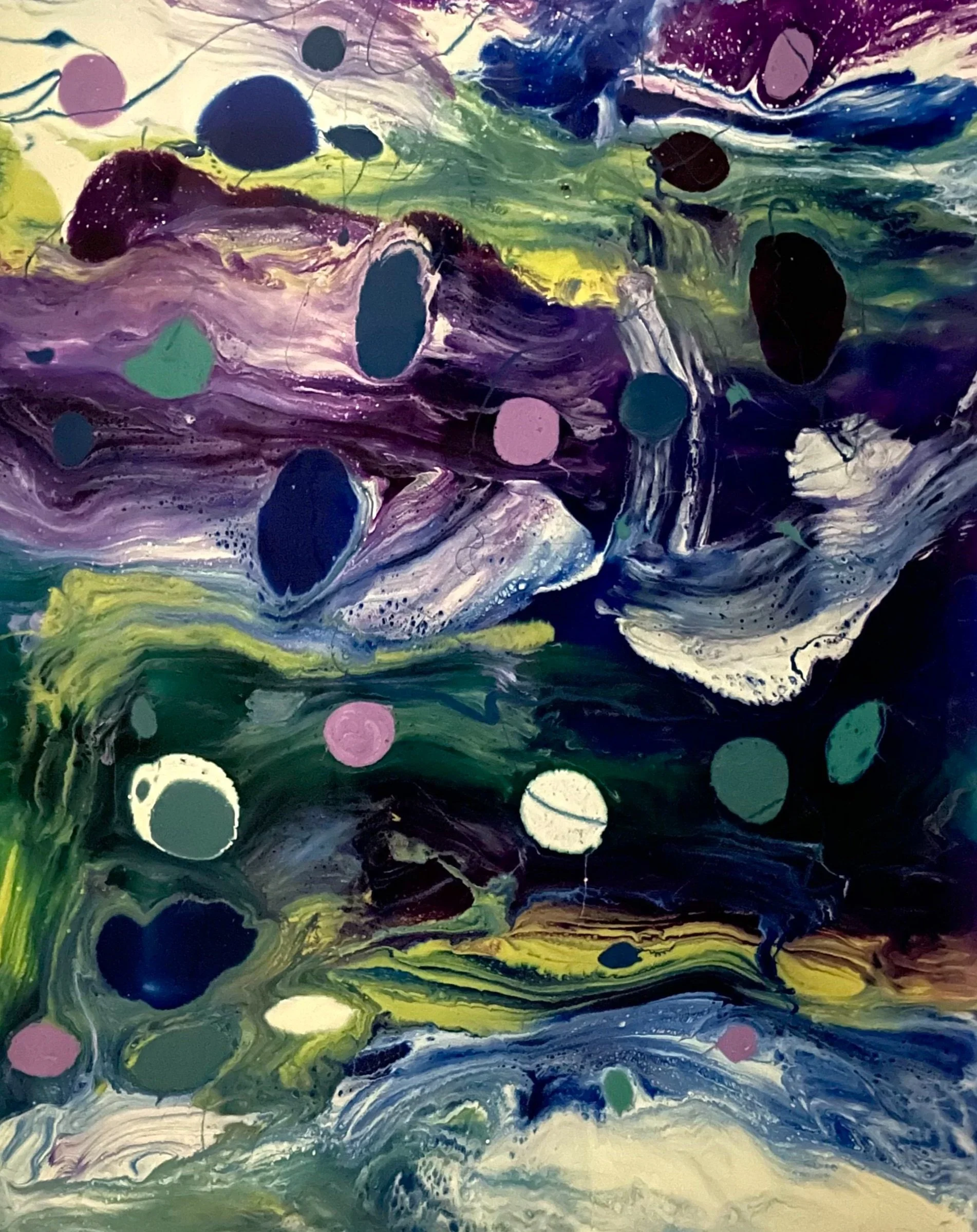   Magical Evening , 2021  Epoxy resin, pure pigments  48” x 60”  