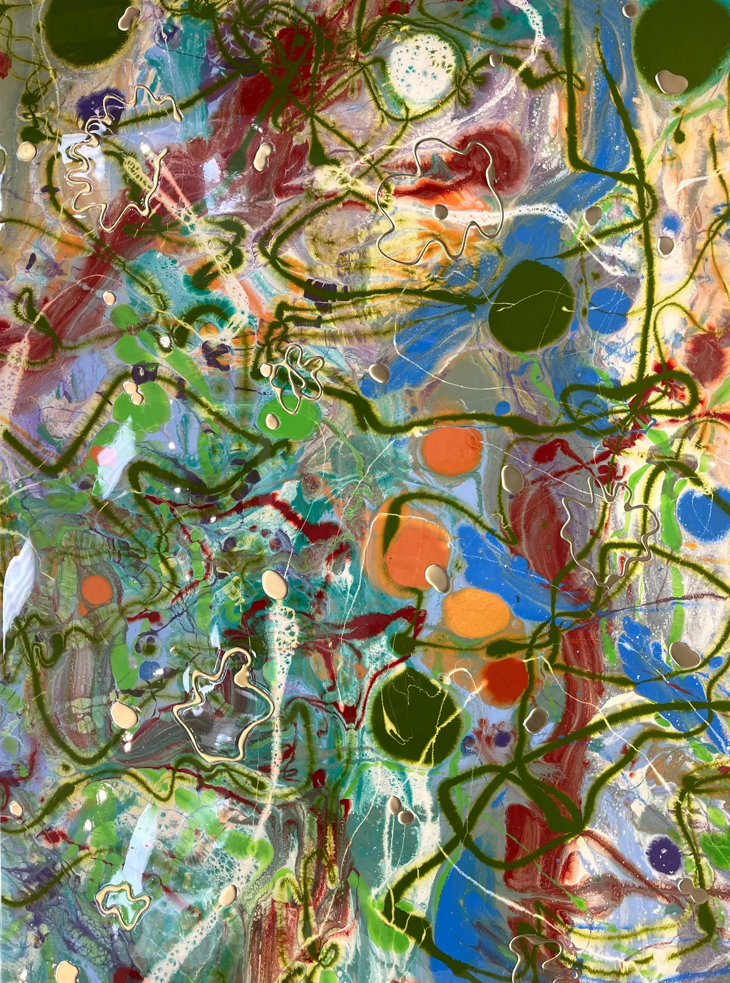   Carousel , 2021  Epoxy resin, pure pigments  48” x 72” 