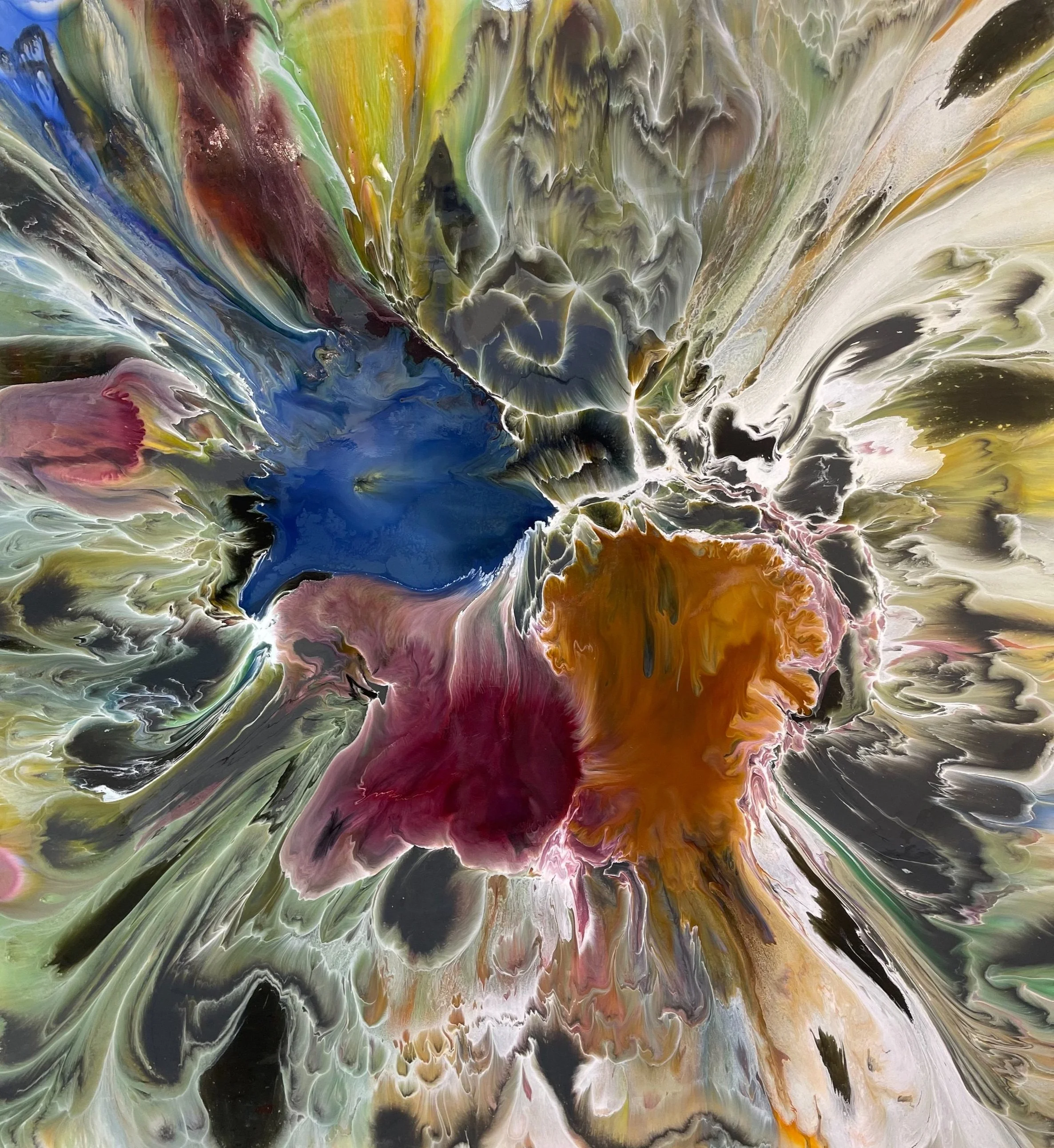   Inked , 2021  Epoxy resin, pure pigments  48” x 48” 