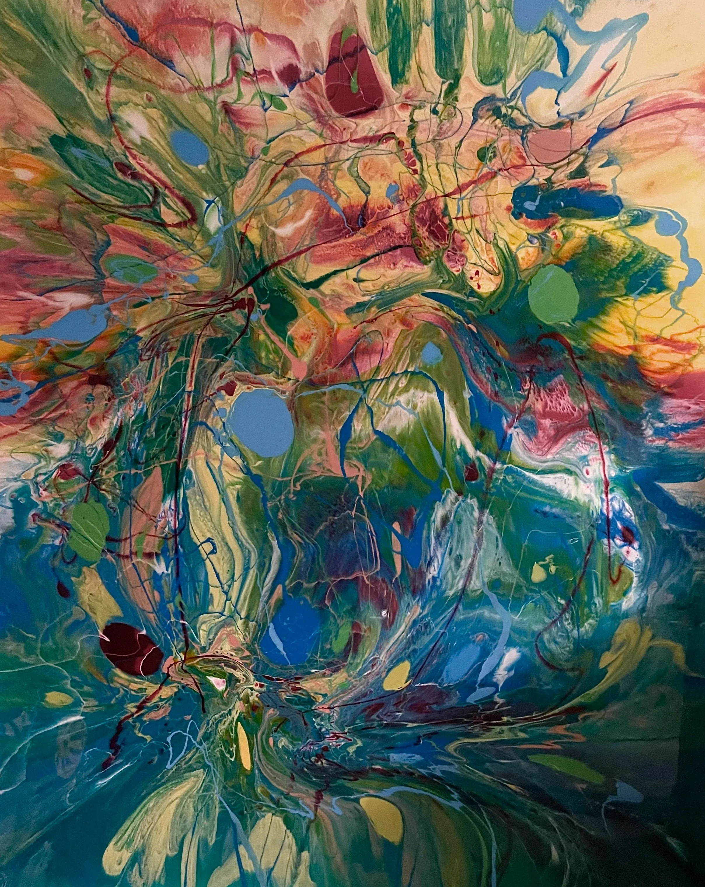   Sprouts , 2021  Epoxy resin, pure pigments  60” x 48” 