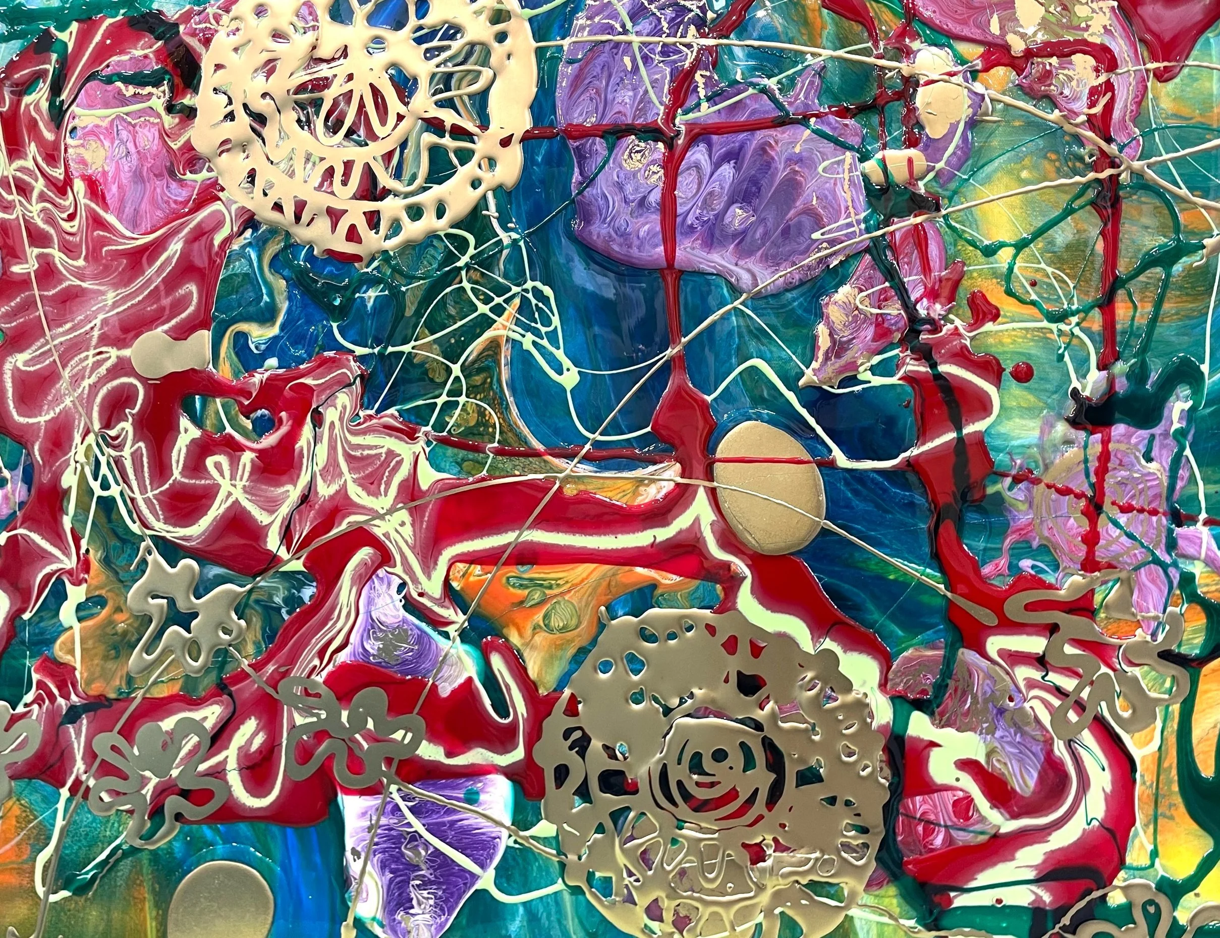   Patchwork , 2021  Epoxy resin, pure pigments  30” x 24” 