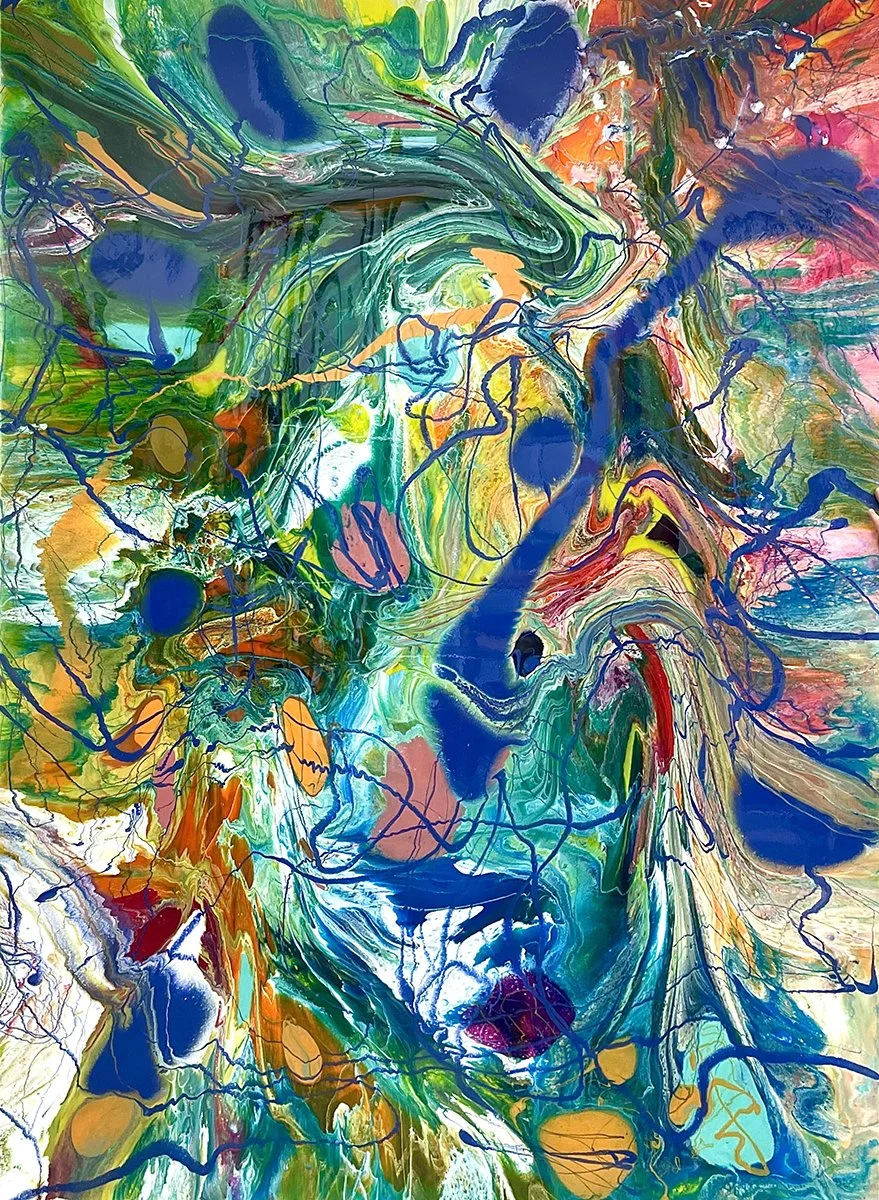   Dance with Me , 2021  Epoxy resin, pure pigments  60” x 84”  