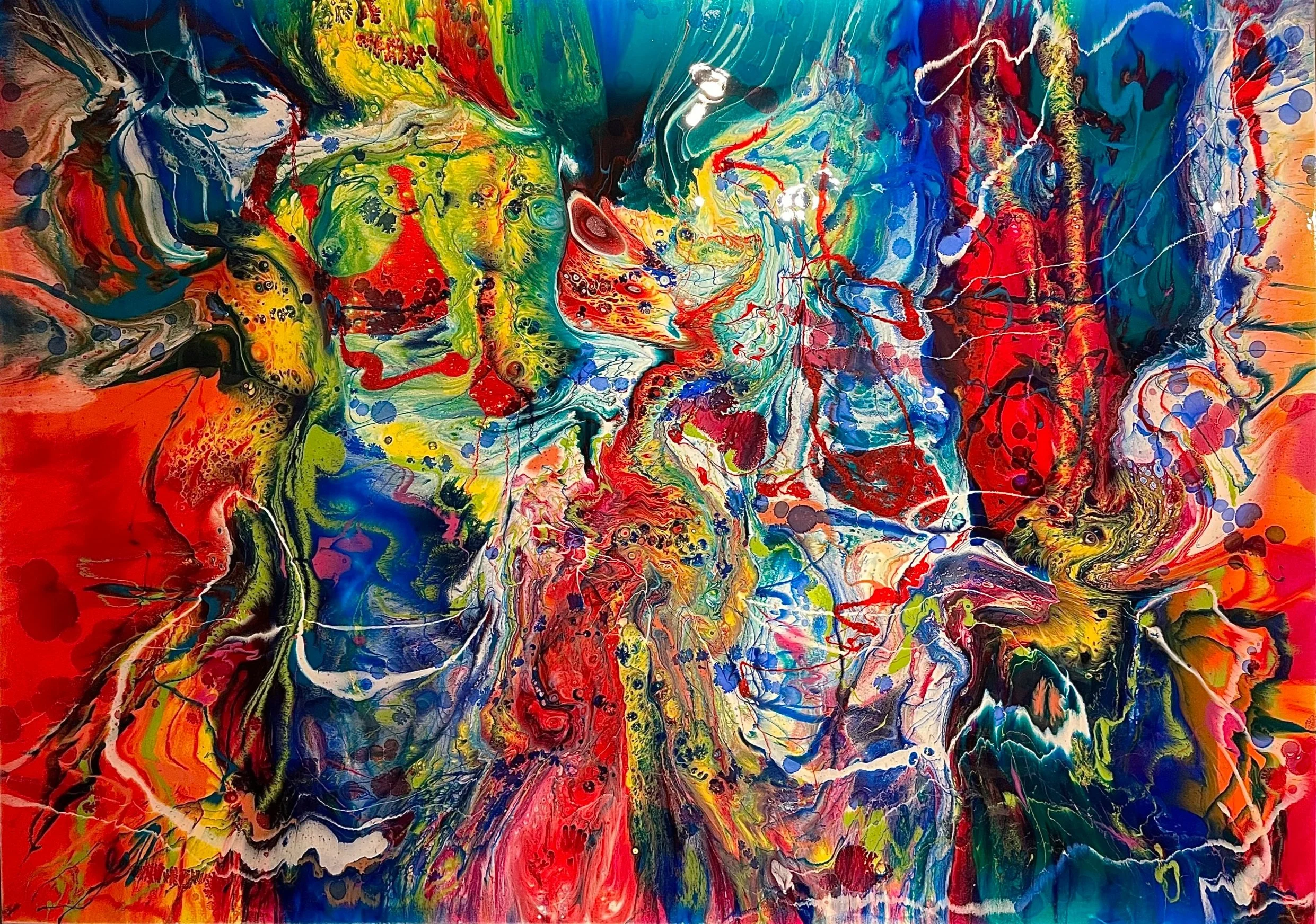   Evolution,  2022  84” x 60”  Epoxy resin, pure pigments 