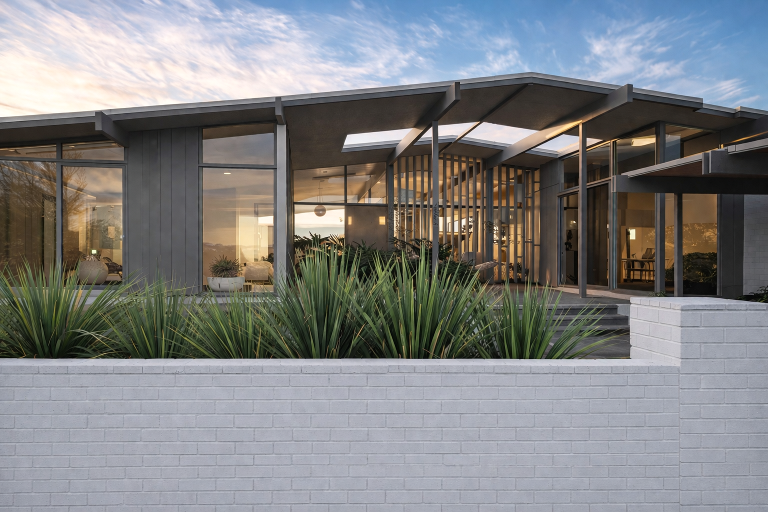  Designed by a young Ed Fickett on a private drive named after the developer, the restoration of this model home became an inspiration for the neighbors who began to restore their own. 