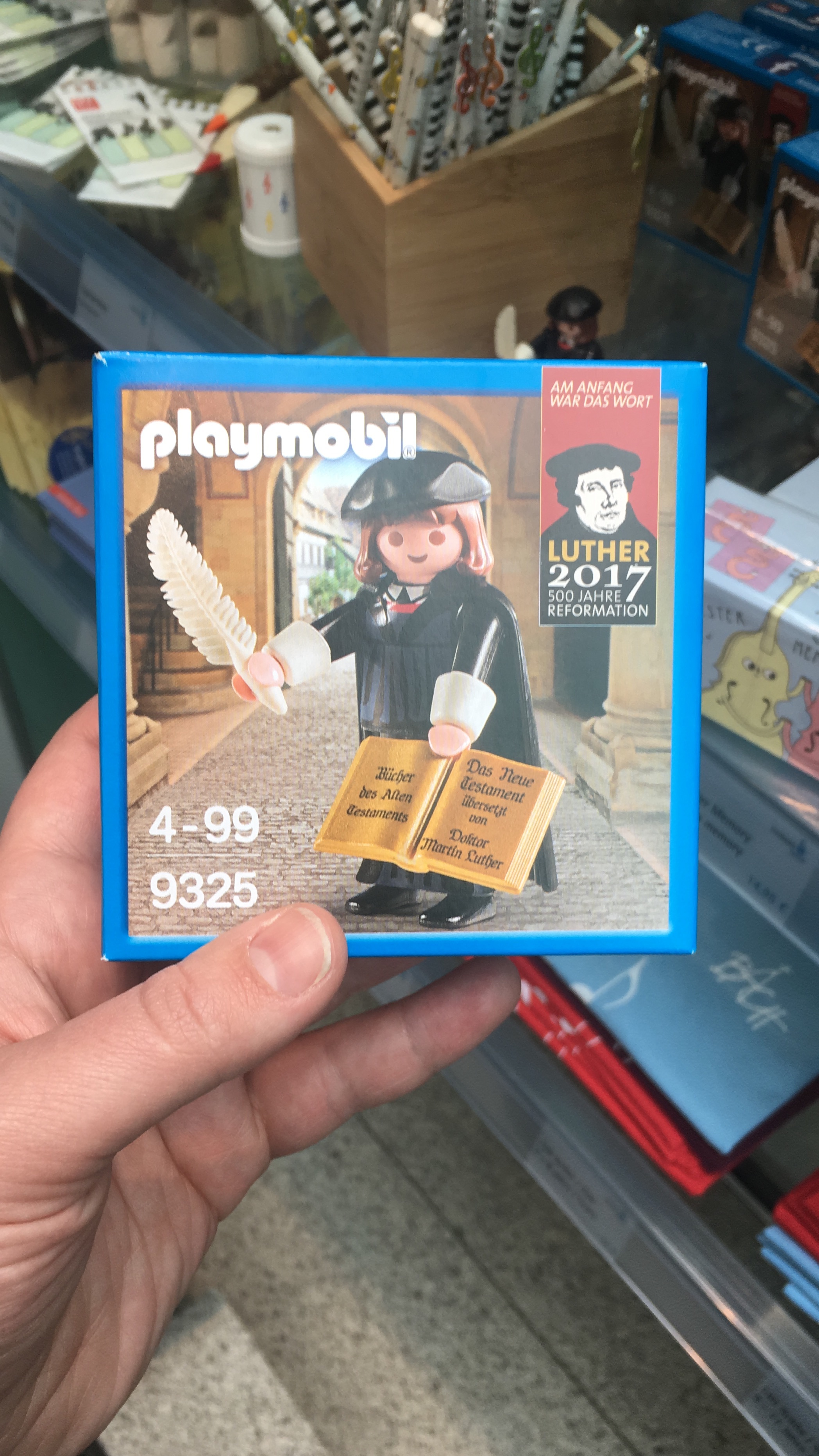 A playmobil Martin Luther…. My favorite purchase of the trip (lol)